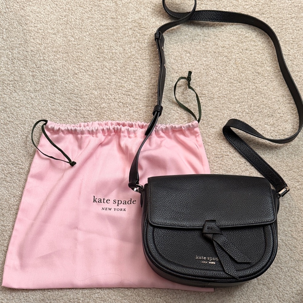 Kate Spade Black Pebbled Leather Crossbody Bag